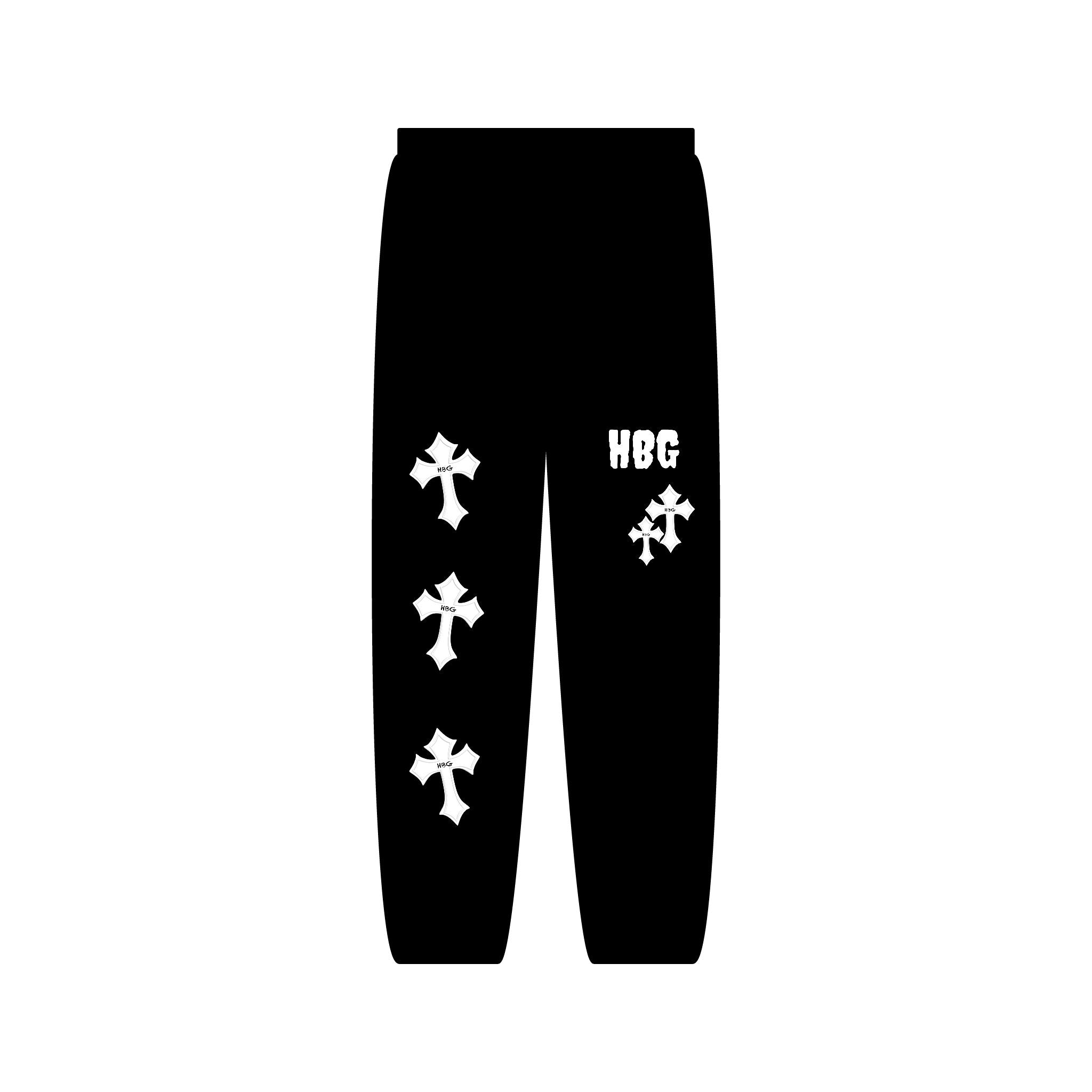 HBG Cross Graphic Sweatpants — Gothic Streetwear Joggers