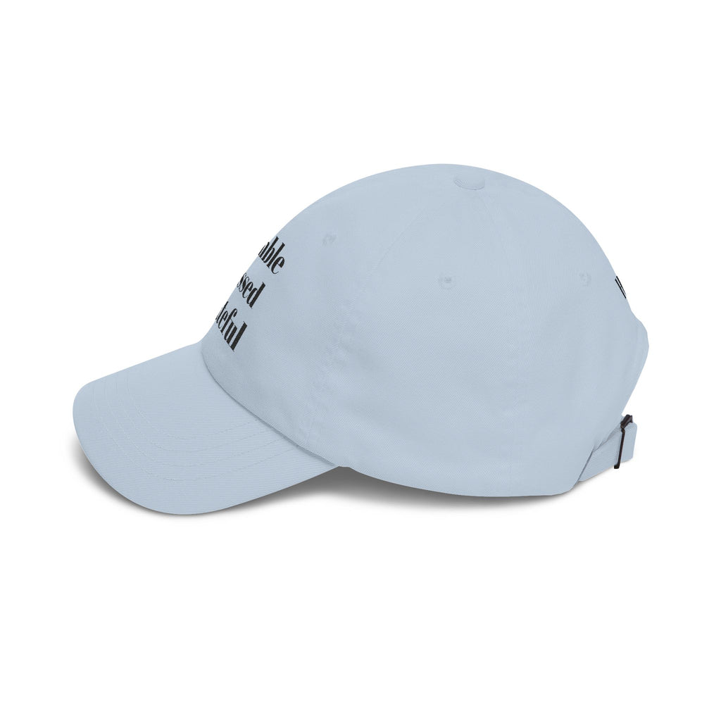 Humble Blessed Grateful Dad Cap — Embroidered Inspirational Baseball Hat (HBG Back)