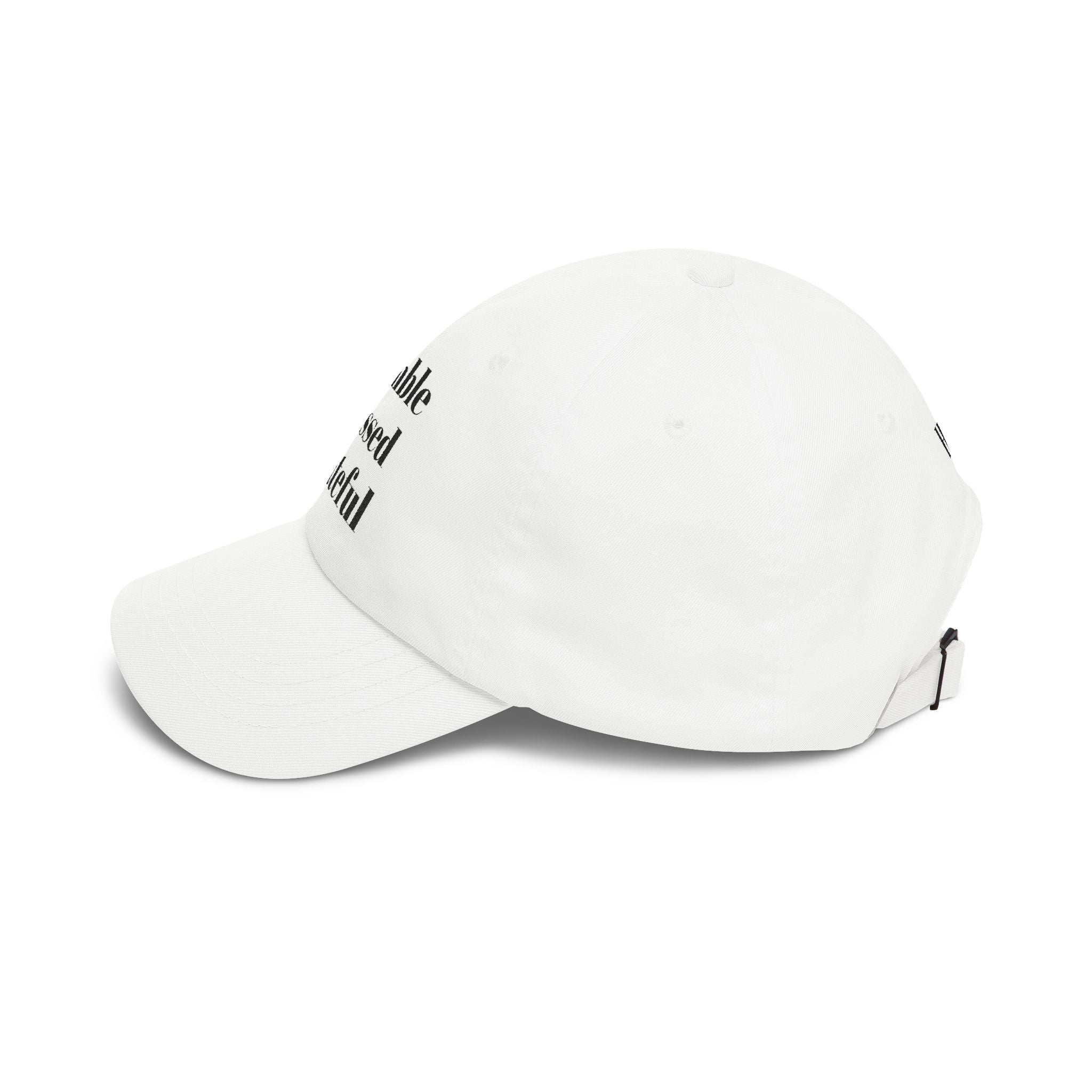 Humble Blessed Grateful Dad Cap — Embroidered Inspirational Baseball Hat (HBG Back)