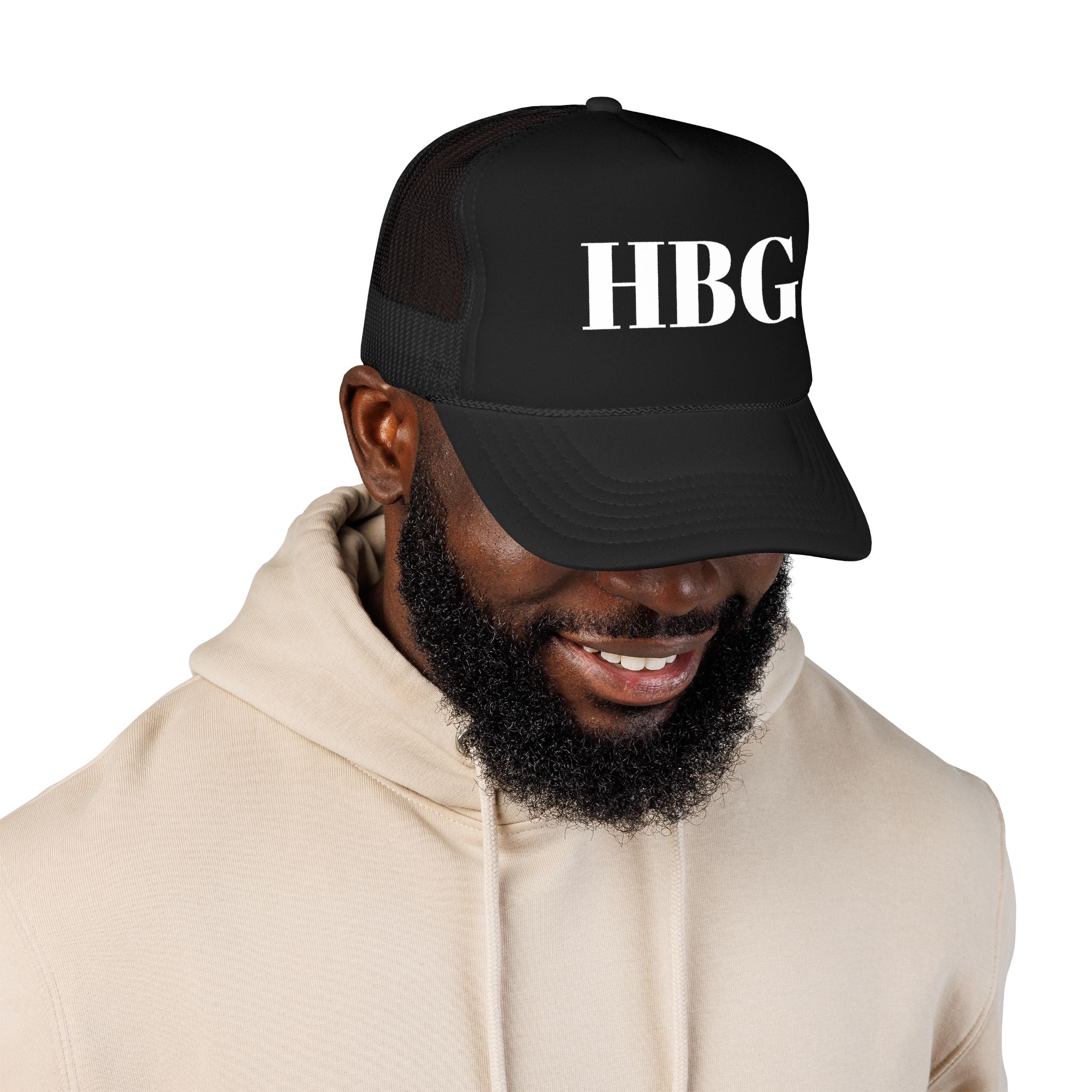 HBG Foam Trucker Hat — Classic Monogram Mesh Cap