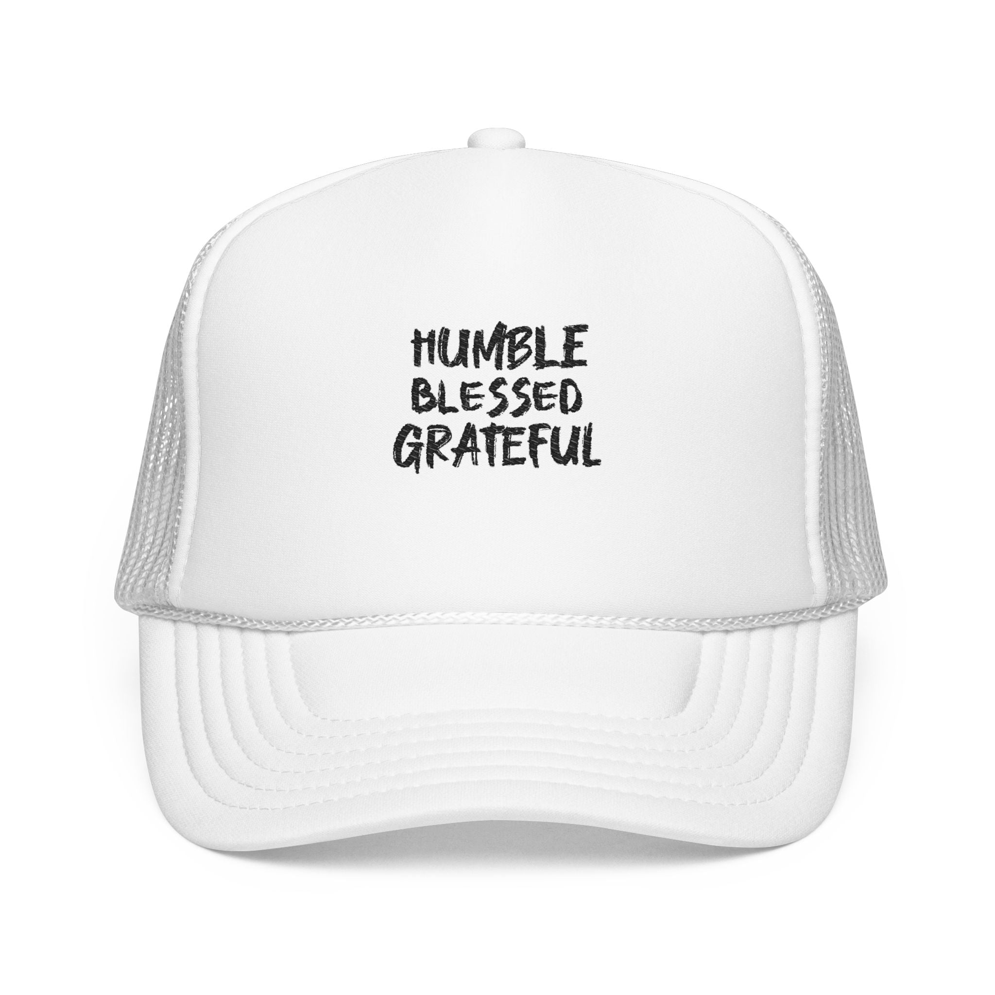 Trucker Hat — Humble Blessed Grateful Embroidered Cap