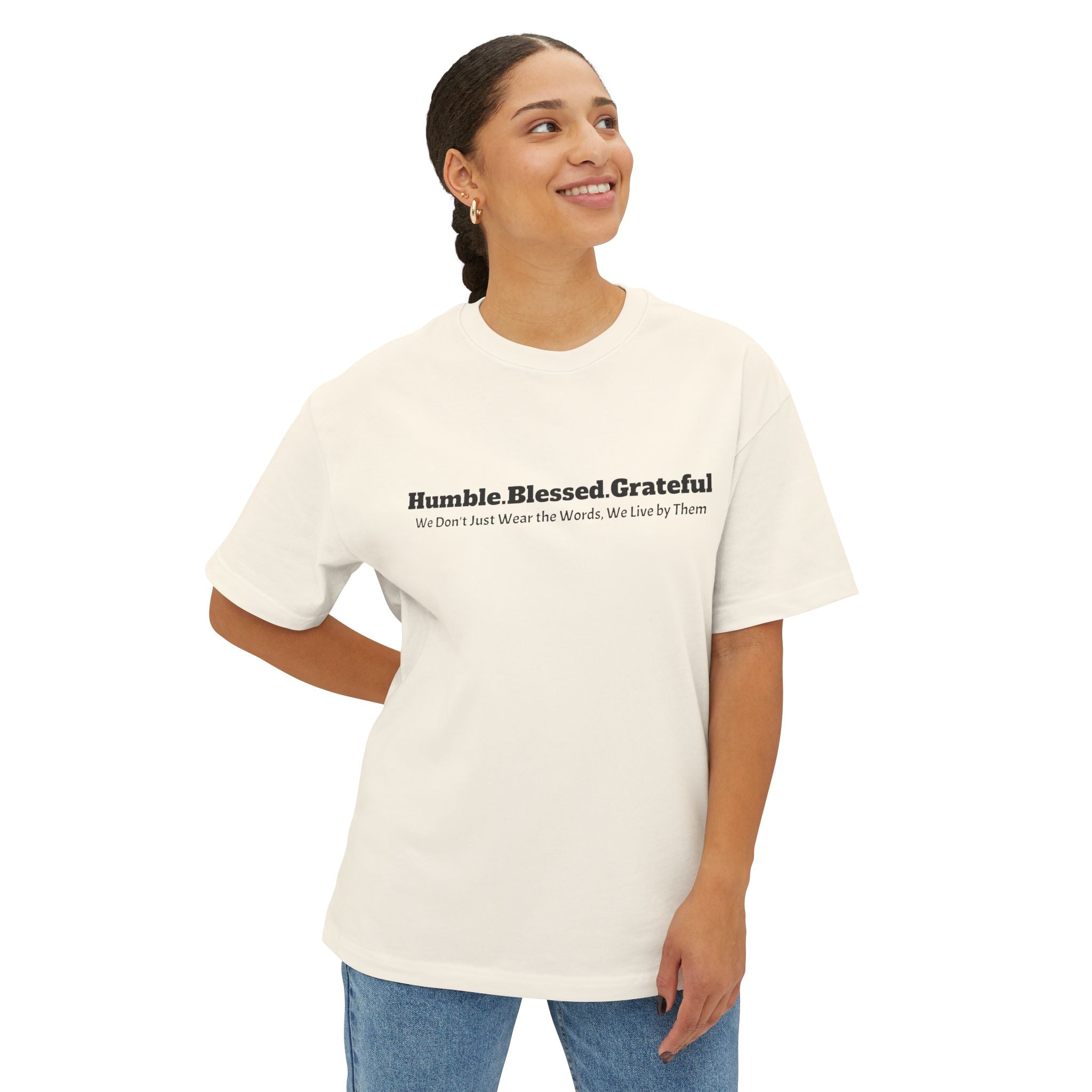 Humble Blessed Grateful Tee — Minimal Faith Message Shirt