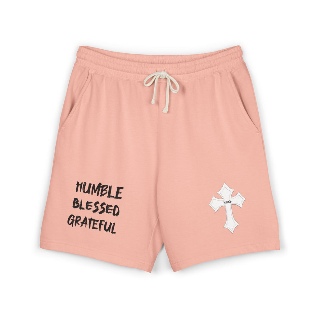 Faith-Inspired Sweat Shorts — "Humble Blessed Grateful" with Cross