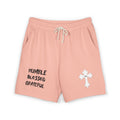 Faith-Inspired Sweat Shorts — "Humble Blessed Grateful" with Cross