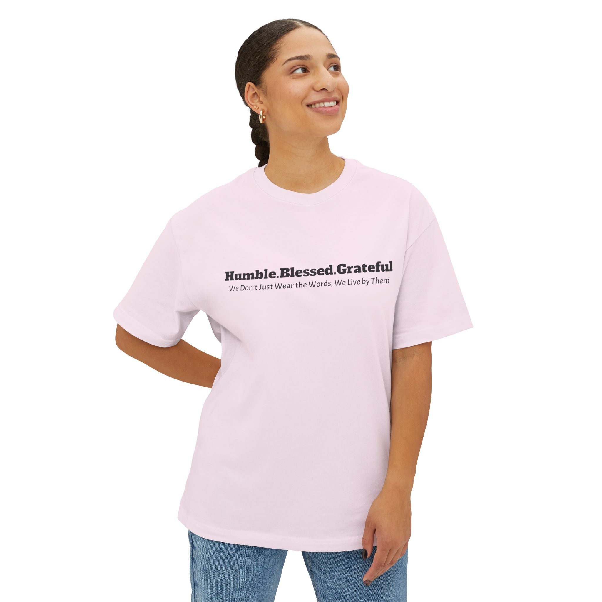 Humble Blessed Grateful Tee — Minimal Faith Message Shirt