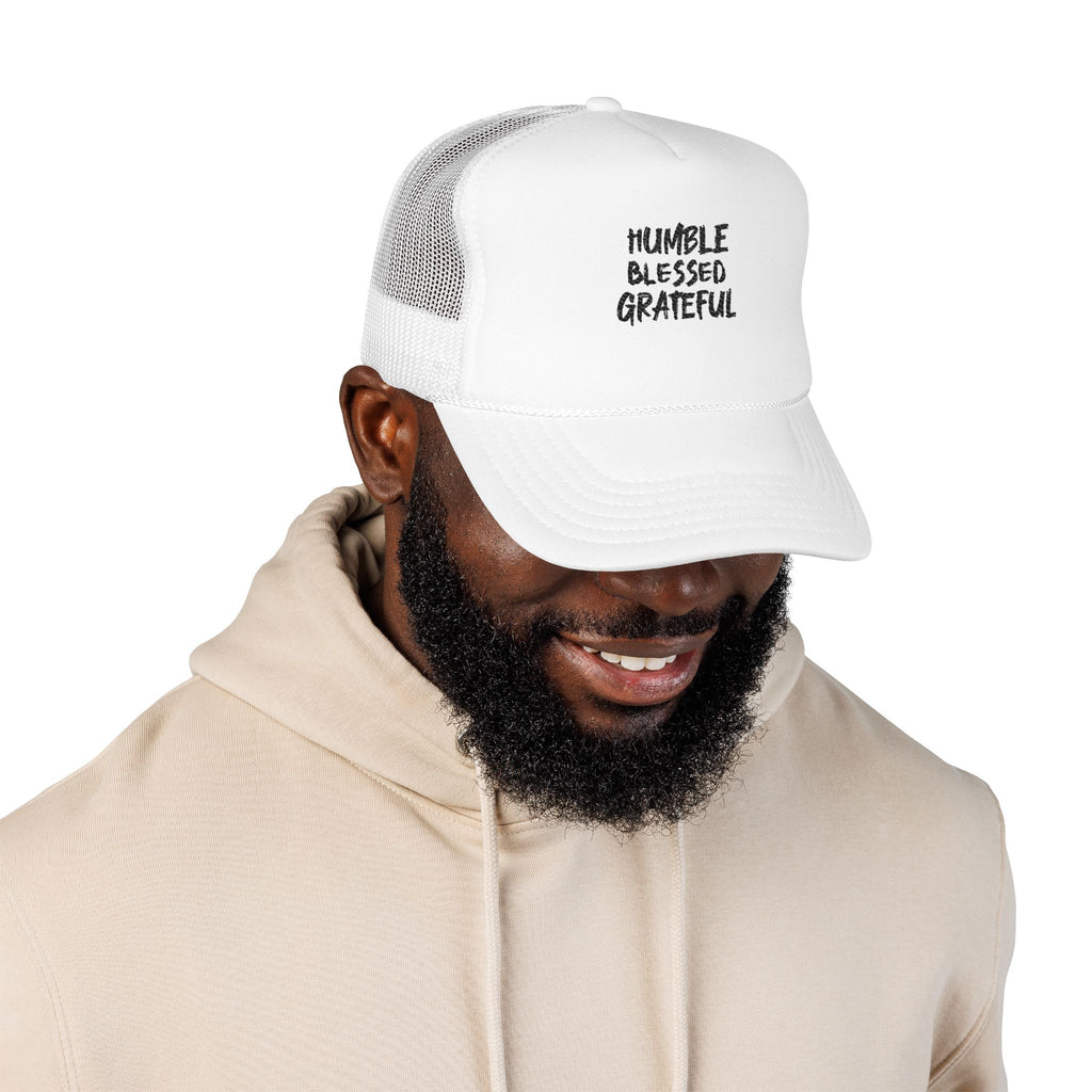 Trucker Hat — Humble Blessed Grateful Embroidered Cap