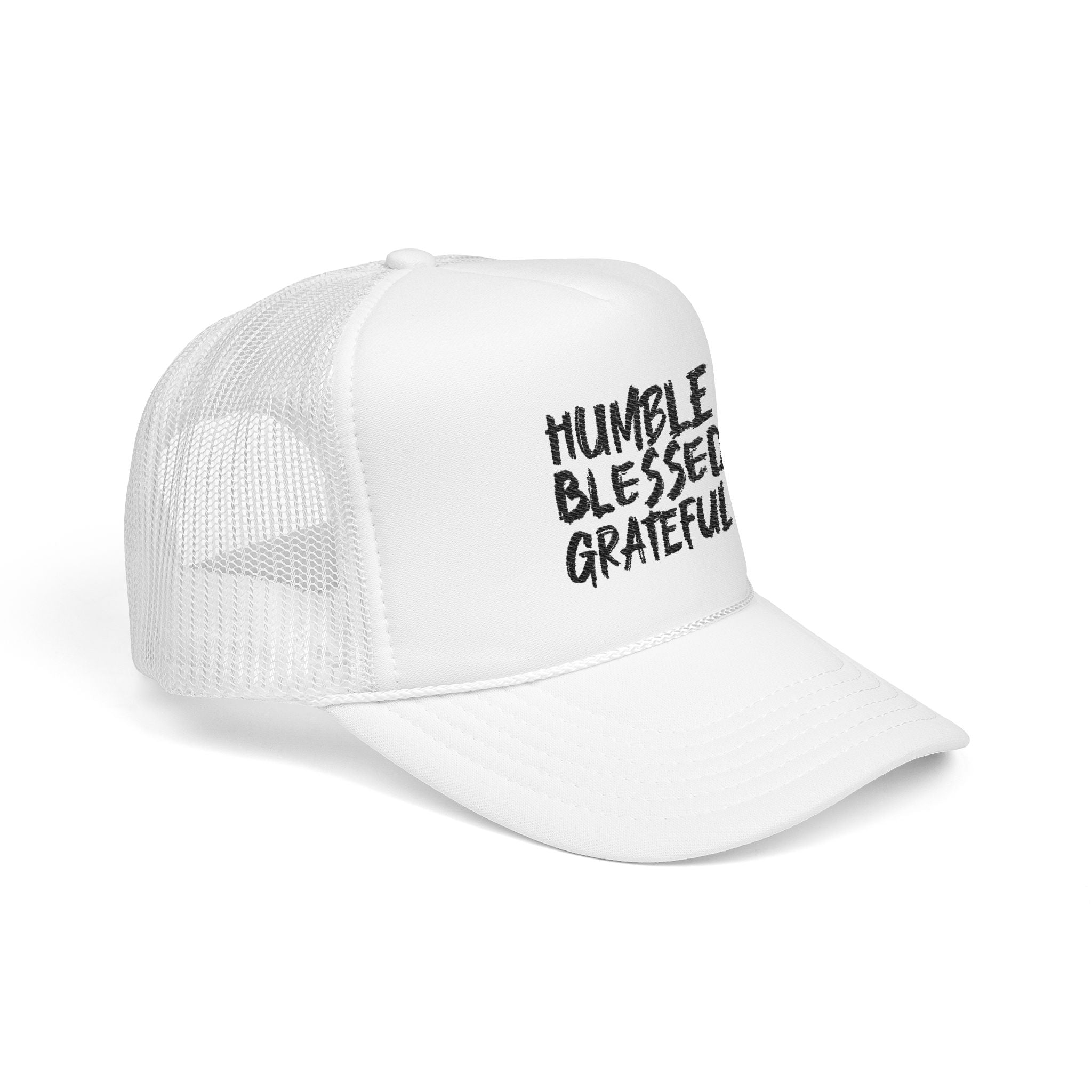 Trucker Hat — Humble Blessed Grateful Embroidered Cap