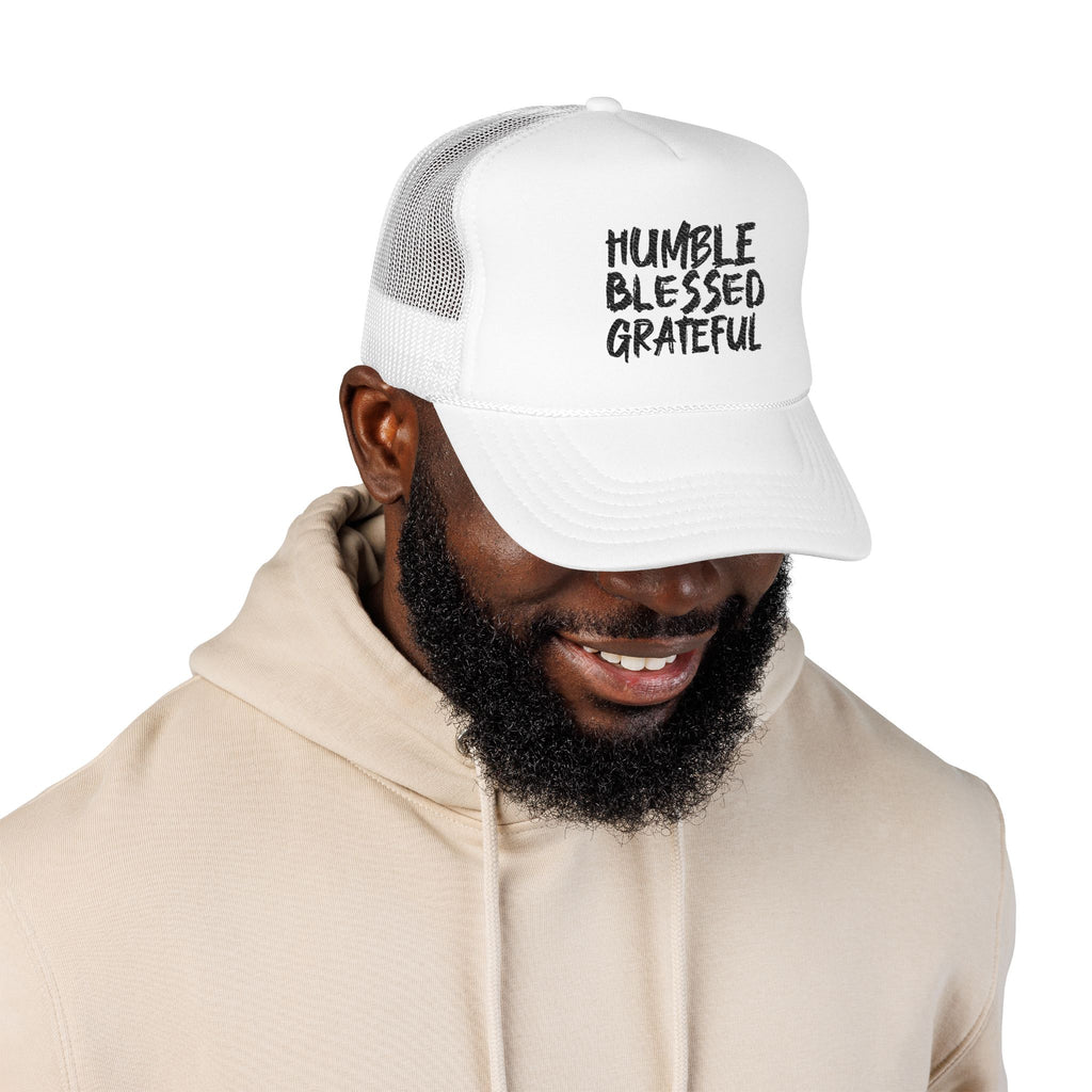 Trucker Hat — Humble Blessed Grateful Embroidered Cap