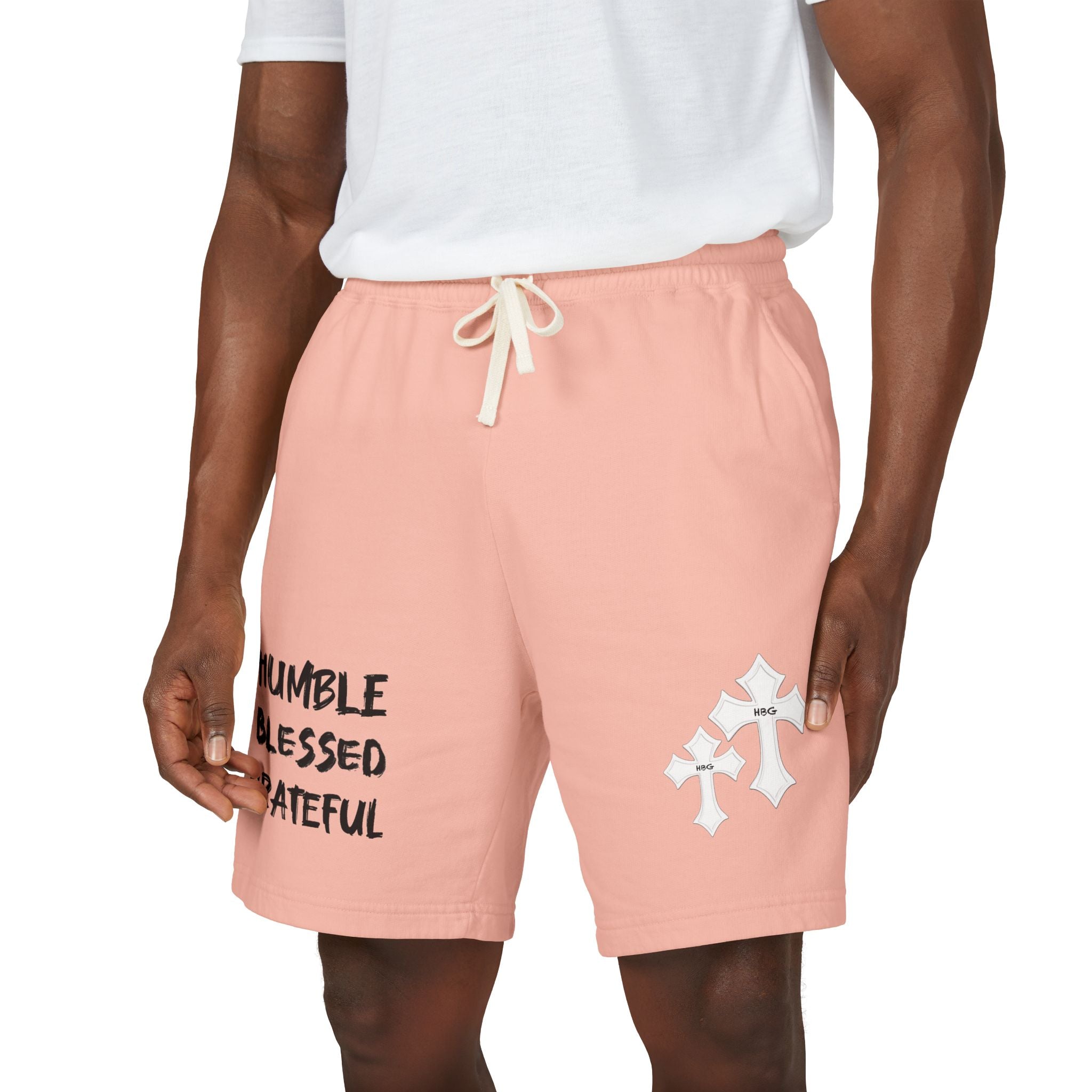 "Humble Blessed Grateful" Shorts with Cross