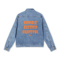 Denim Jacket — "Humble Blessed Grateful" Orange Print