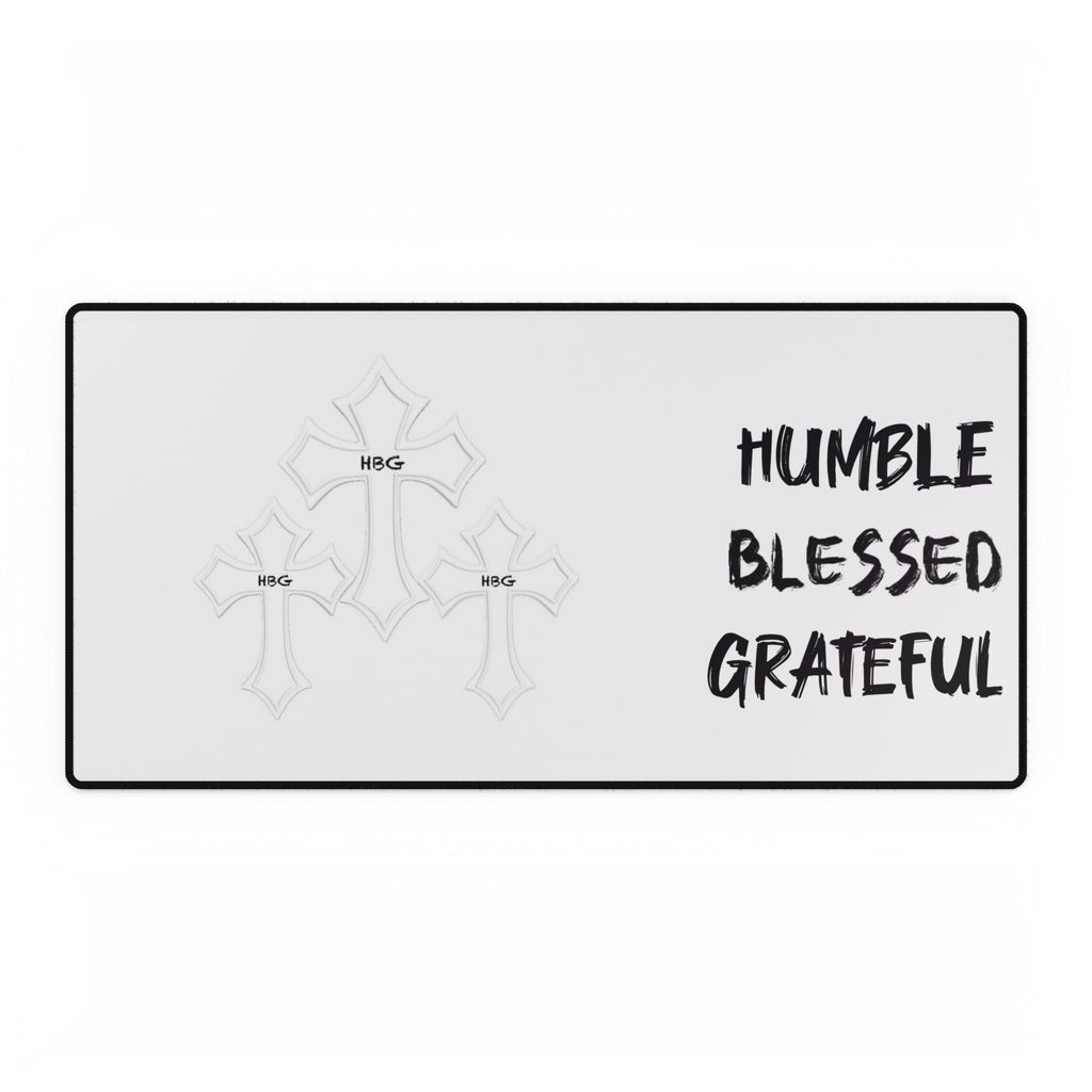 Humble Blessed Grateful Desk Mat — Faith-Inspired Large Mousepad & Keyboard Pad