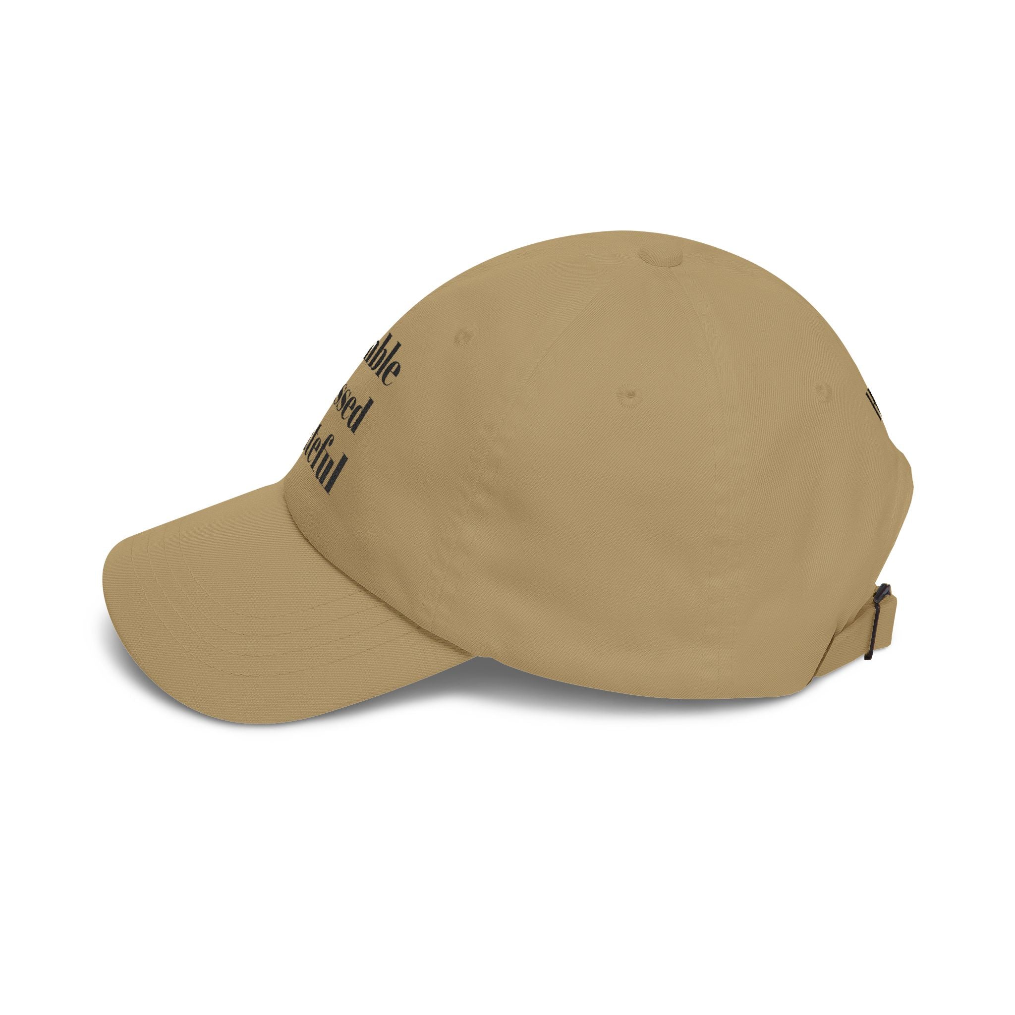 Humble Blessed Grateful Dad Cap — Embroidered Inspirational Baseball Hat (HBG Back)