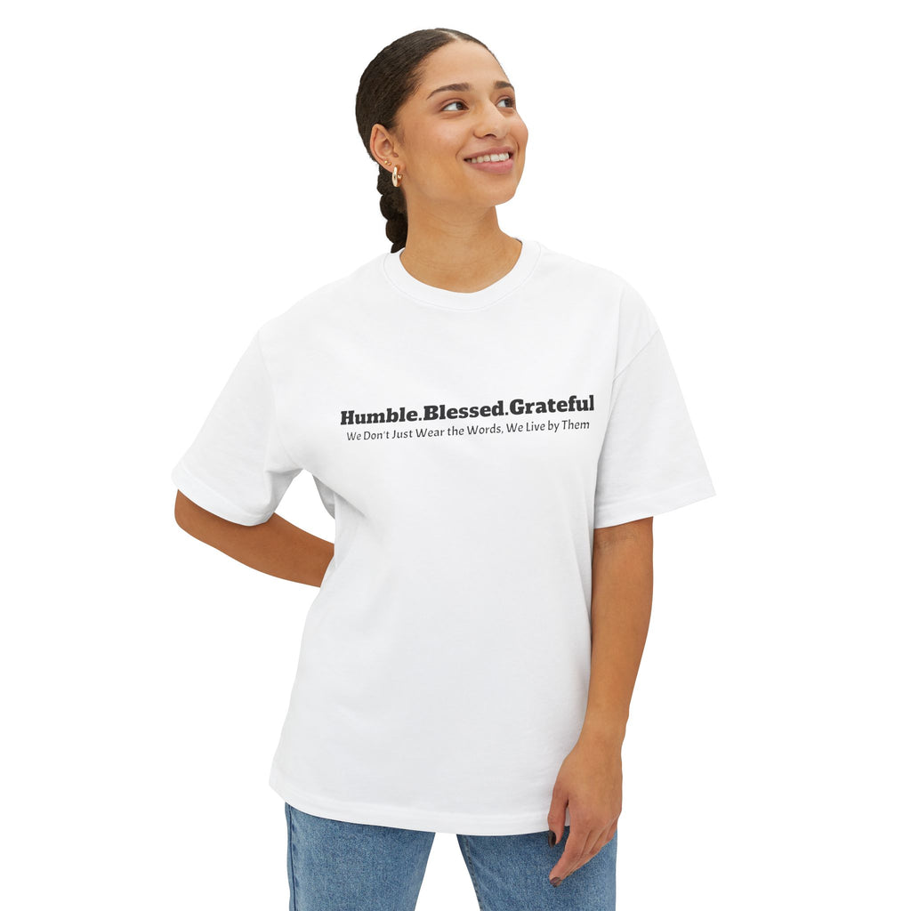 Humble Blessed Grateful Tee — Minimal Faith Message Shirt