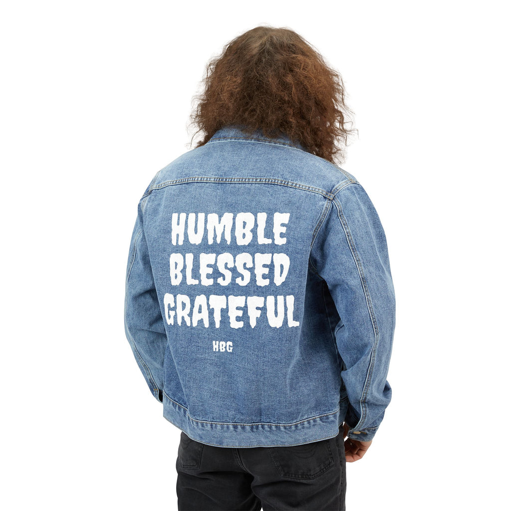 Denim Jacket — "Humble Blessed Grateful"