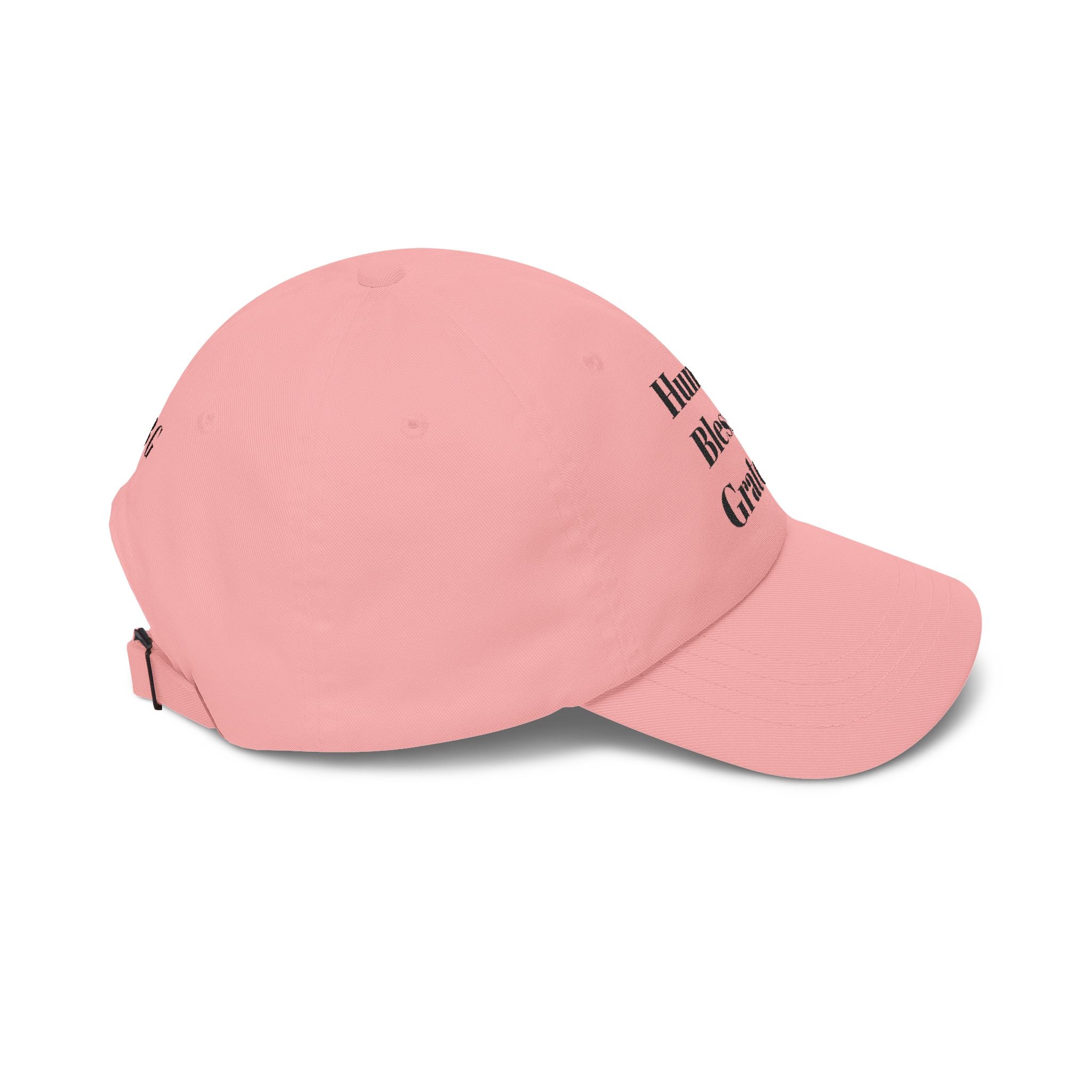 Humble Blessed Grateful Dad Cap — Embroidered Inspirational Baseball Hat (HBG Back)