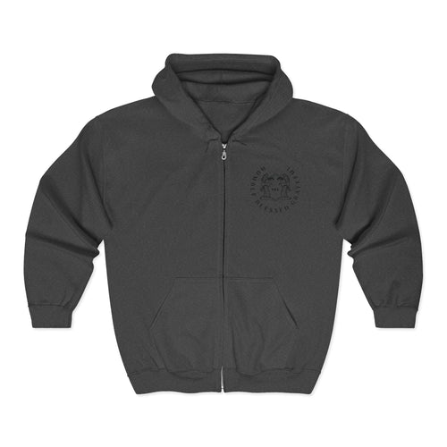 Blessed Grateful Hoodie - Palm Tree Beach Zip-Up Sweatshirt