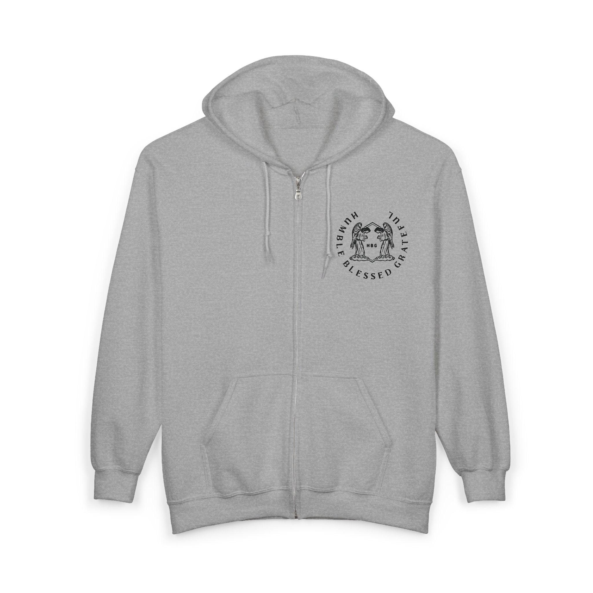 Blessed Grateful Hoodie - Palm Tree Beach Zip-Up Sweatshirt