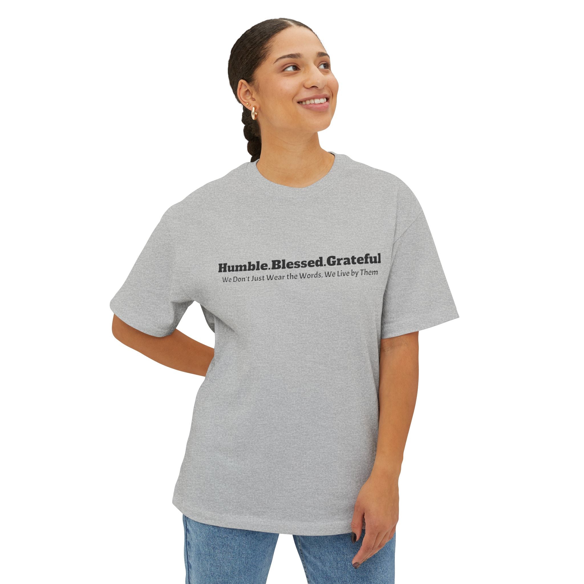 Humble Blessed Grateful Tee — Minimal Faith Message Shirt