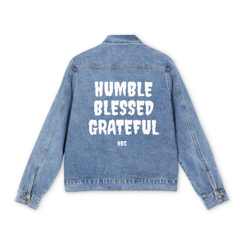 Denim Jacket — "Humble Blessed Grateful"