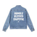 Denim Jacket — "Humble Blessed Grateful"